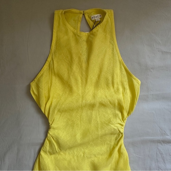 acacia swimwear Dresses & Skirts - Acacia. Mae. Linen dress. Yellow. NWT